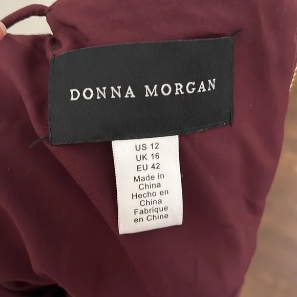 Anthropologie Dress Donna Morgan Renata Lace dress size 12 burgundy - Picture 11 of 11